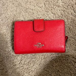 Red coach wallet